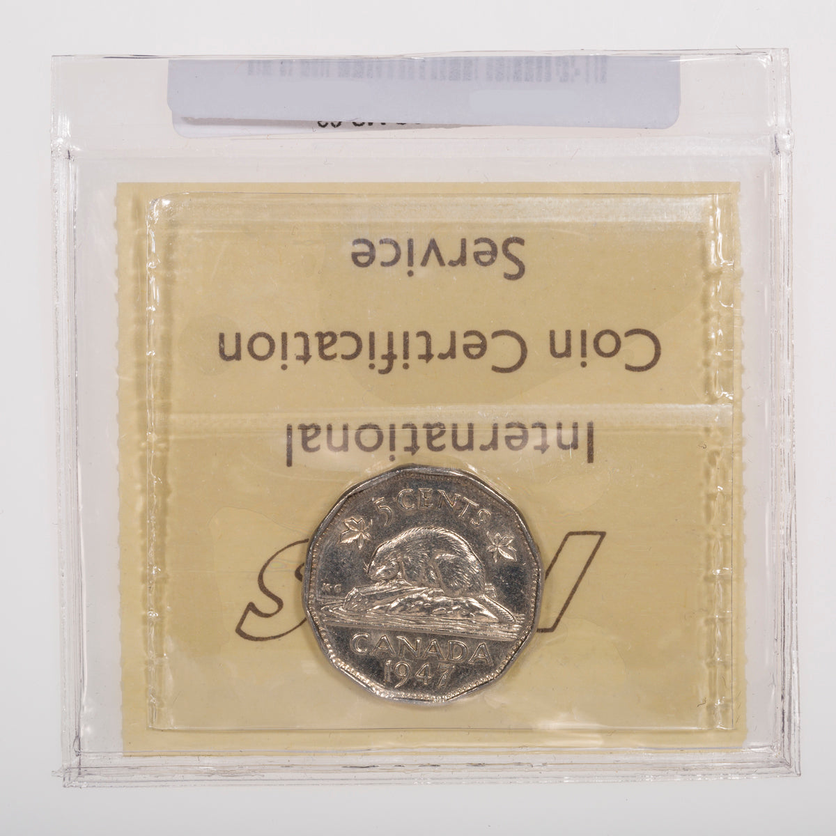 5 Cent 1947 ICCS MS-63