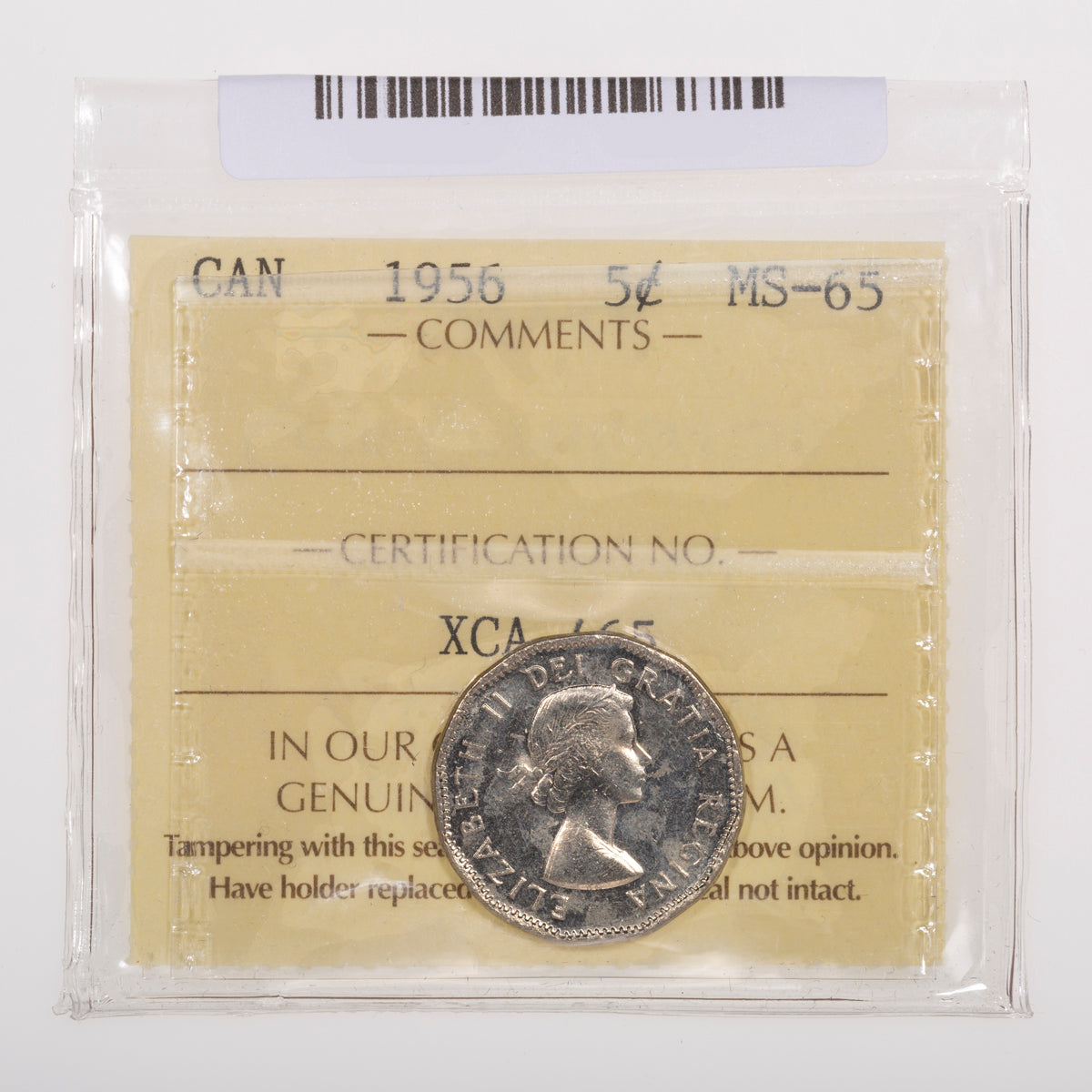 5 Cent 1956 ICCS MS-65