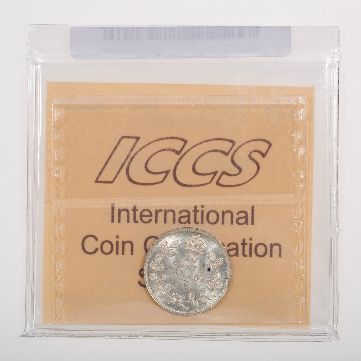 10 Cent 1913 Small Leaves ICCS MS-65