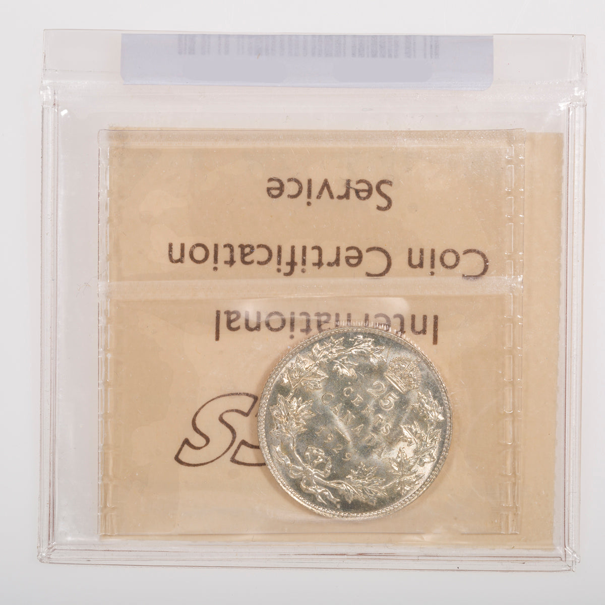 25 Cent 1929 ICCS MS-65