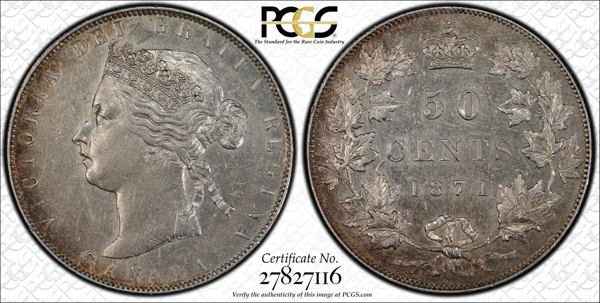 50 Cent 1871 PCGS AU-53
