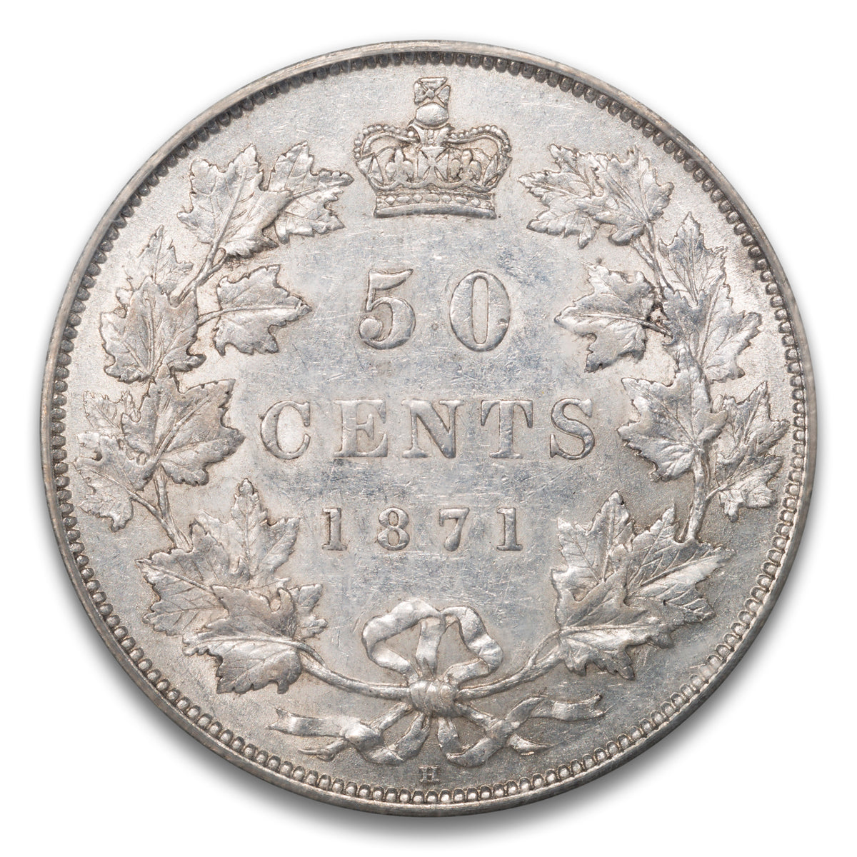 50 Cent 1871H PCGS AU-53