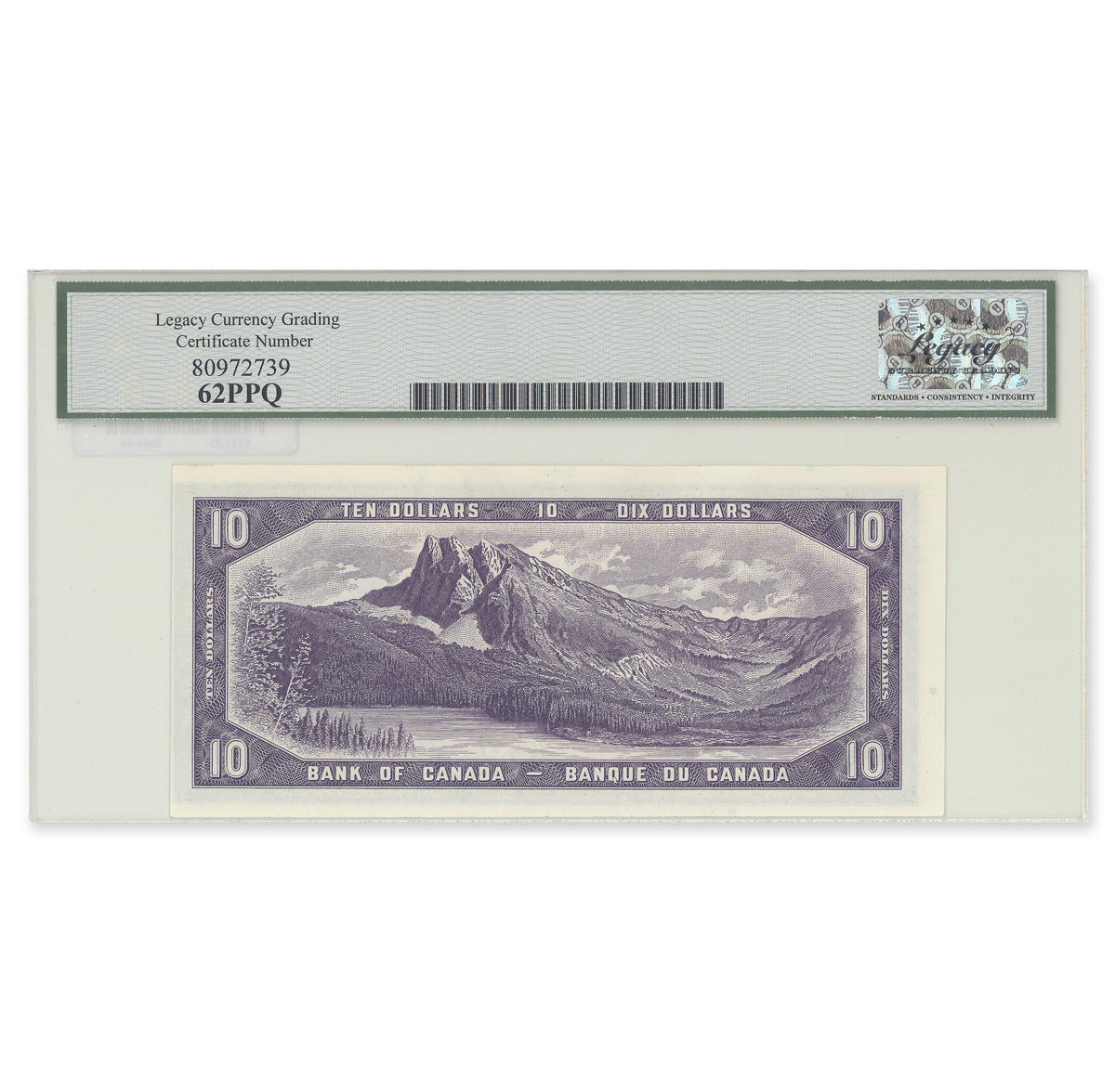 $10 1954 Devil's Face Series BC-32a Coyne-Towers Prefix D/D Legacy UNC-62 PPQ