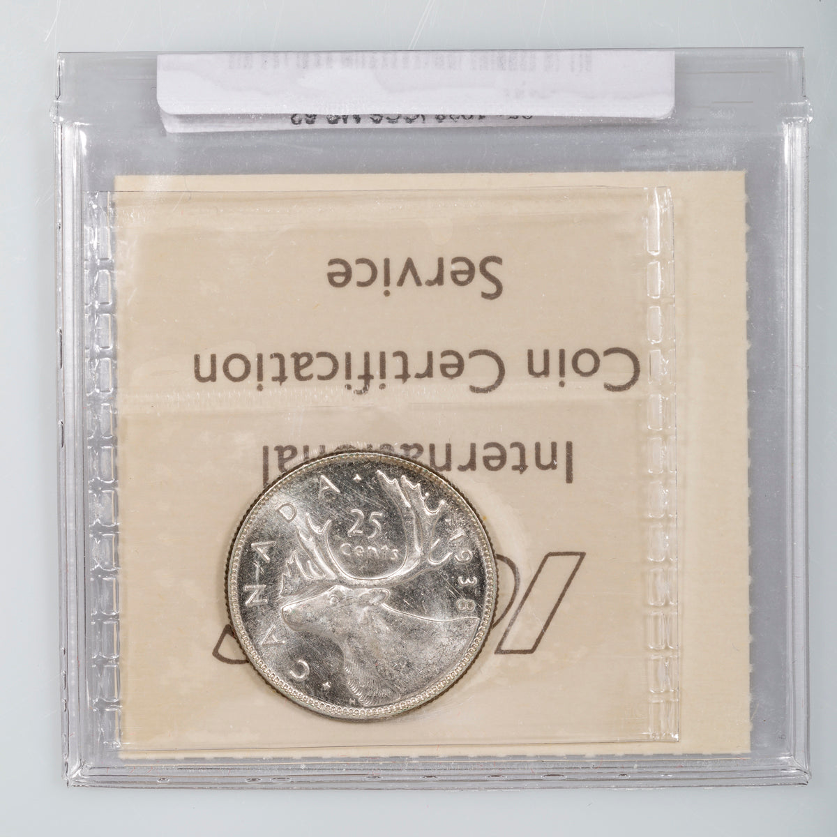 25 Cent 1938 ICCS MS-62