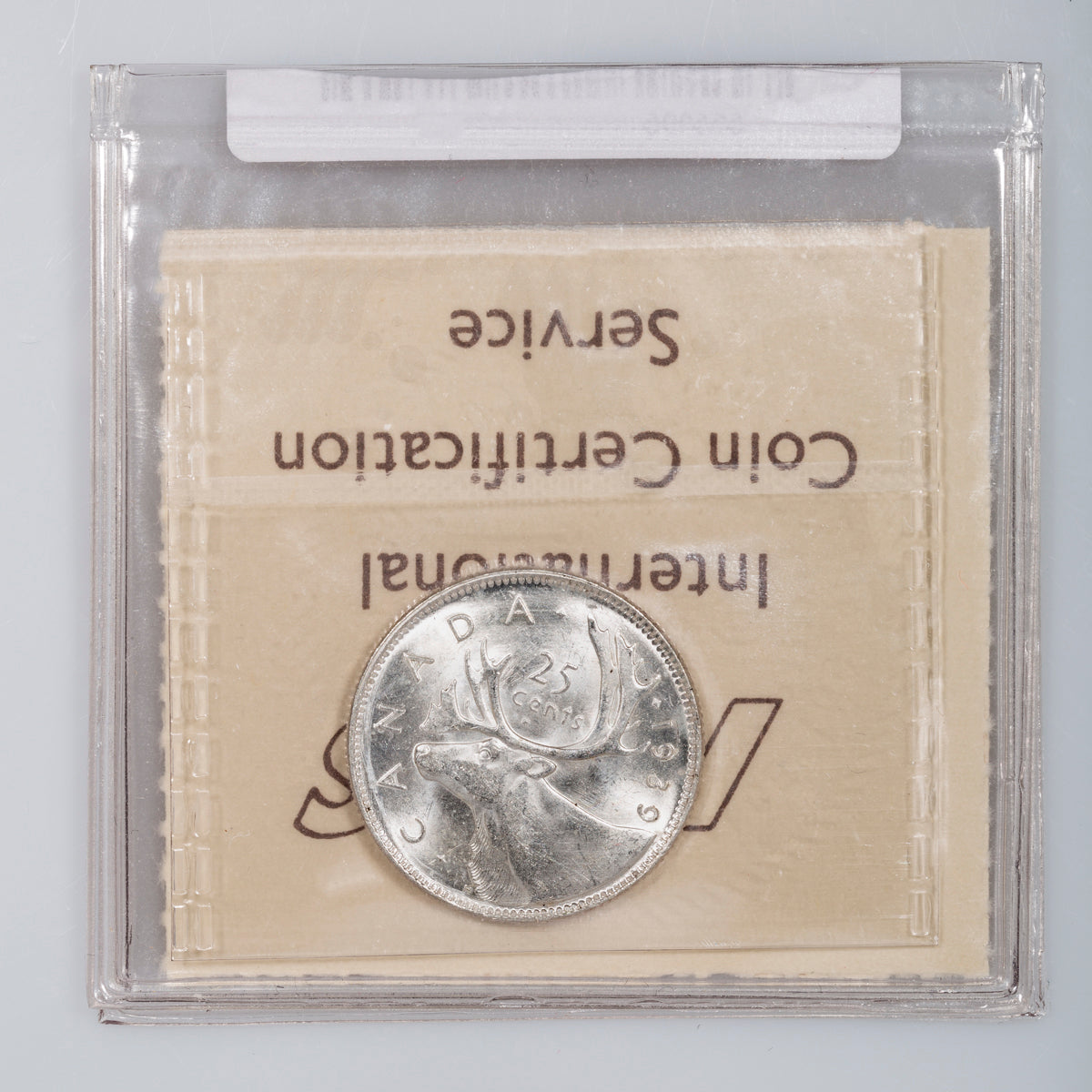 25 Cent 1939 ICCS MS-62
