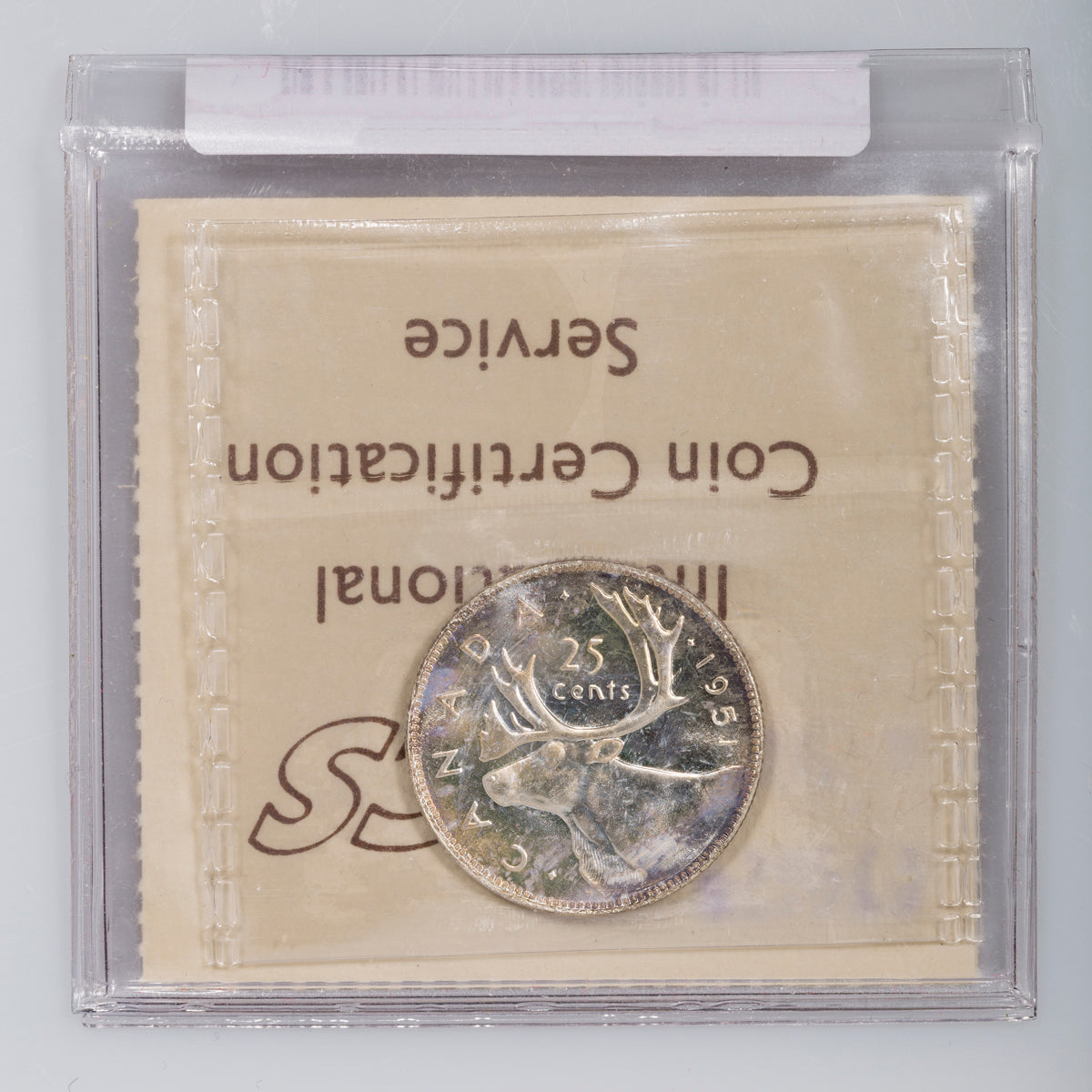 25 Cent 1951 Low Relief ICCS PL-65