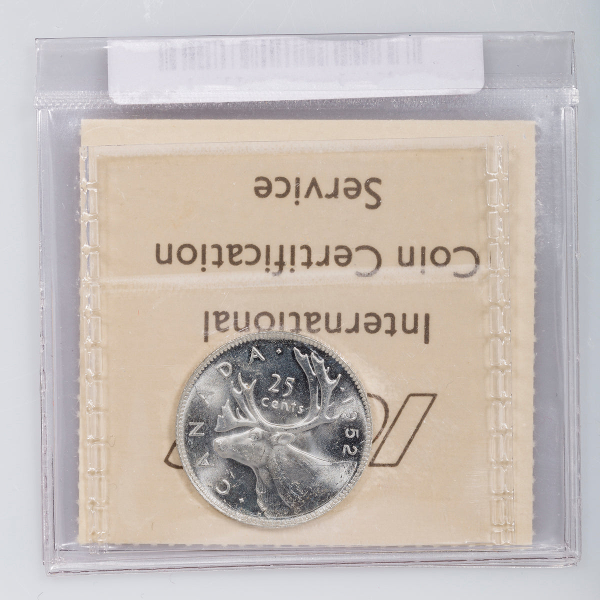 25 Cent 1952 Low Relief ICCS MS-64