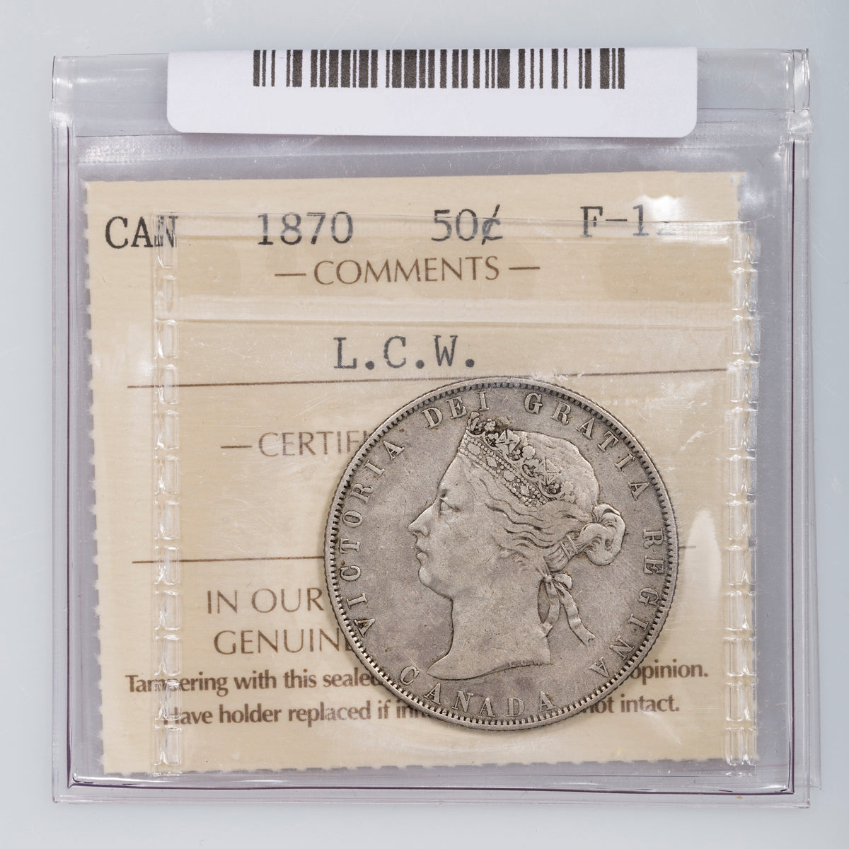 50 Cent 1870 LCW ICCS F-12