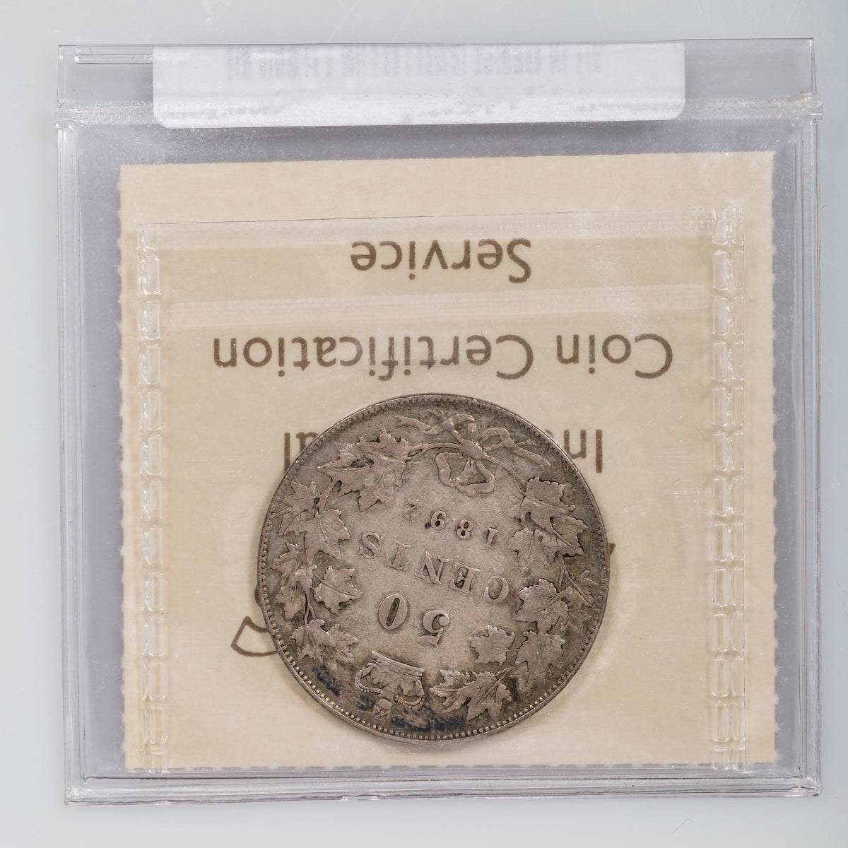 50 Cent 1892 Obverse 4 ICCS F-12