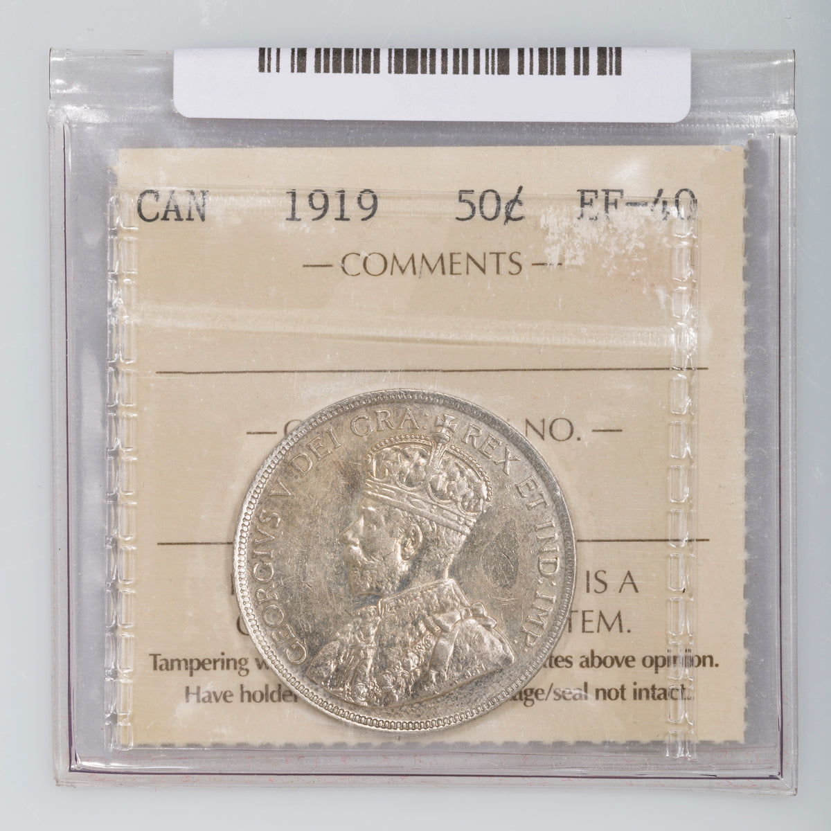 50 Cent 1919 ICCS EF-40