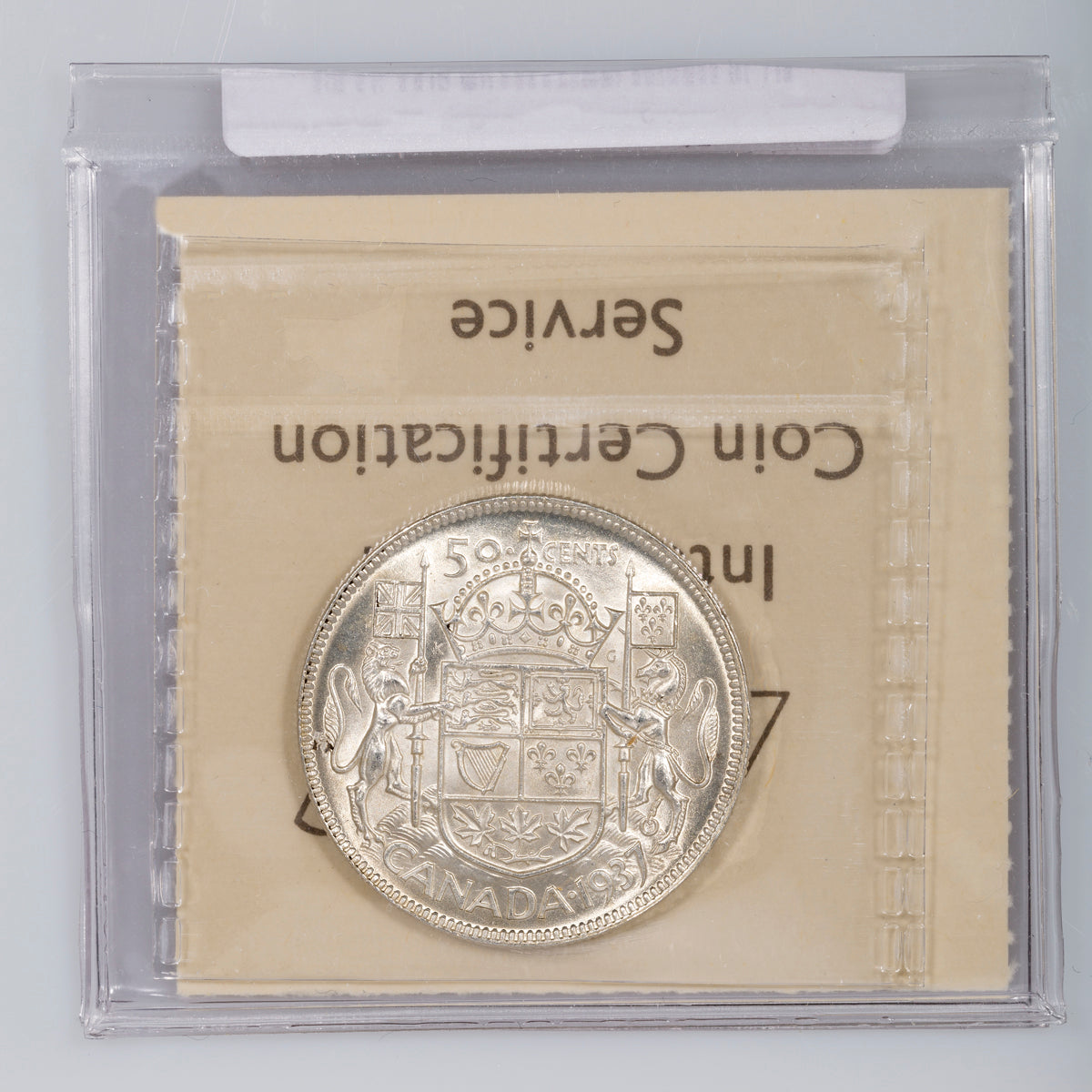 50 Cent 1937 ICCS MS-63