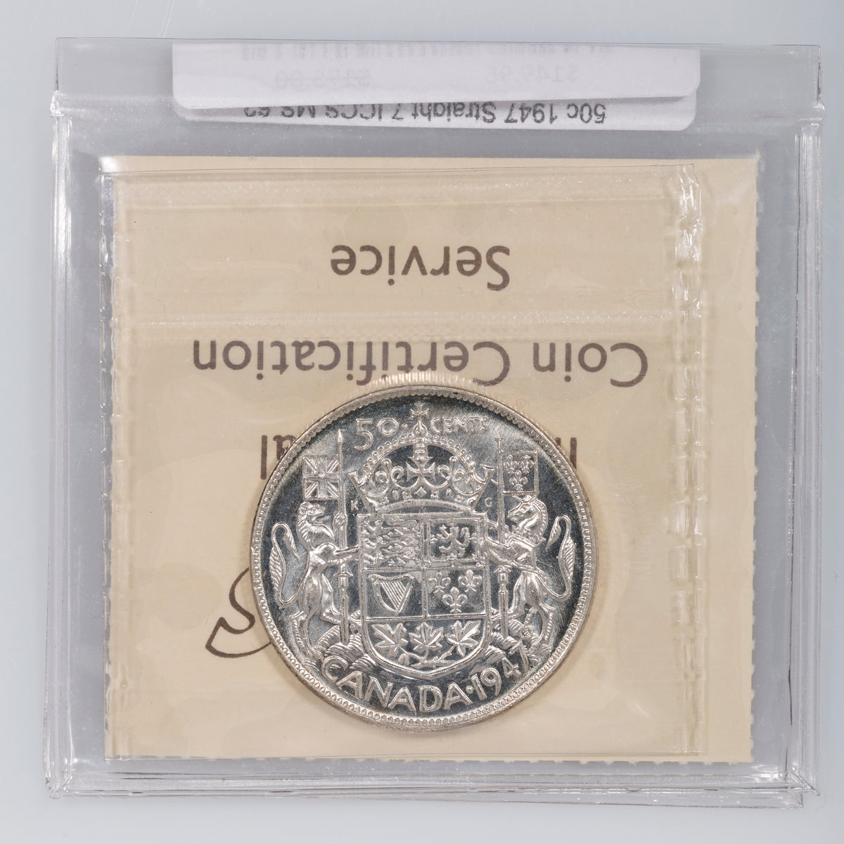 50 Cent 1947 Straight 7 ICCS MS-62