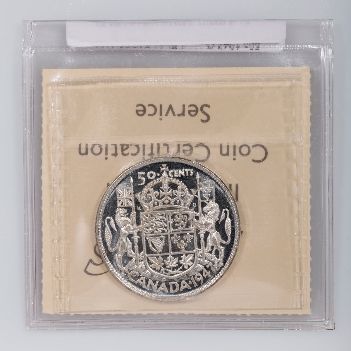 50 Cent 1947 Curved Right 7 ICCS MS-60