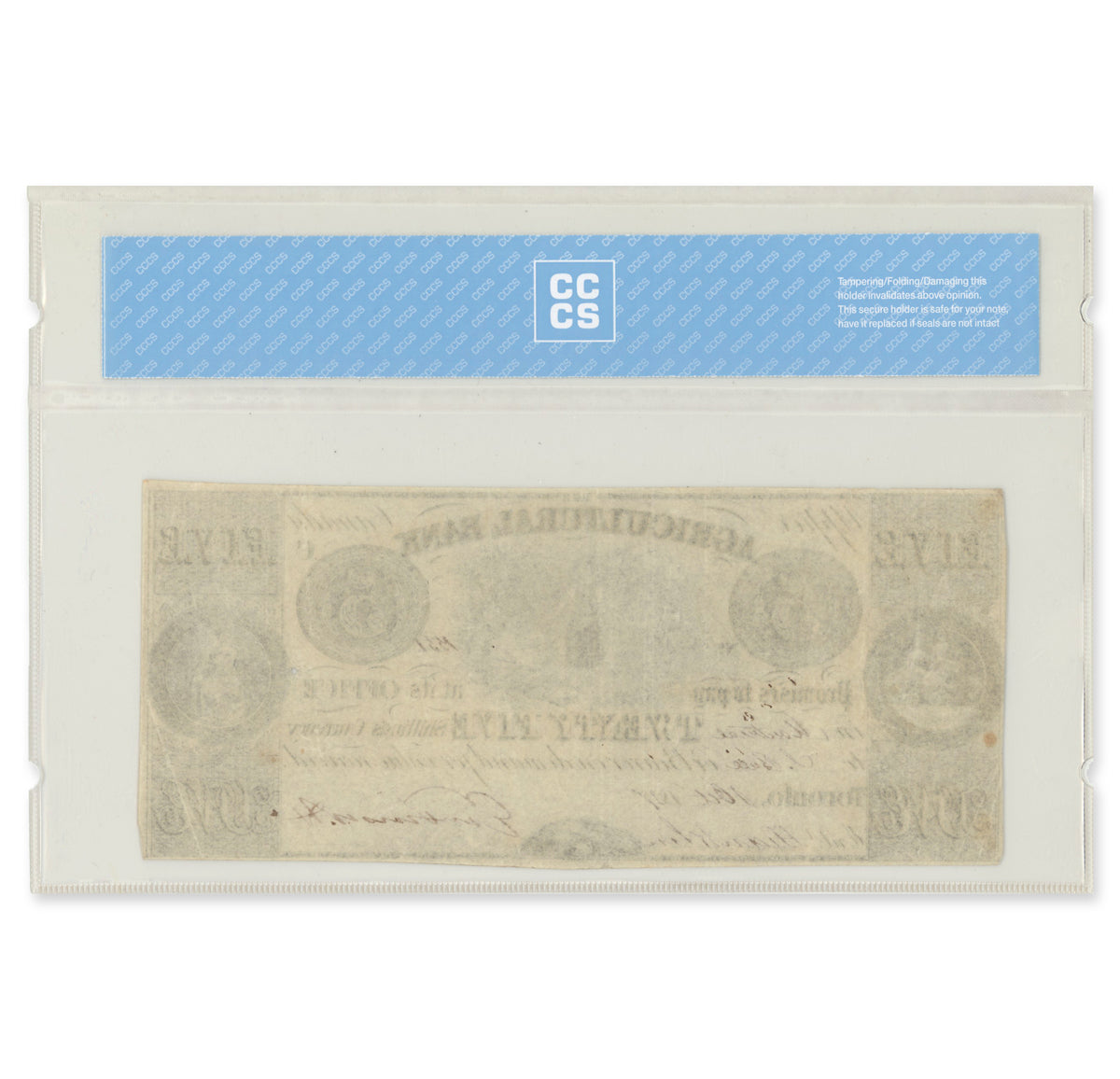 $5 1837 20-12-04-08 Radar Agricultural Bank Franklin-Truscott CCCS VF-20