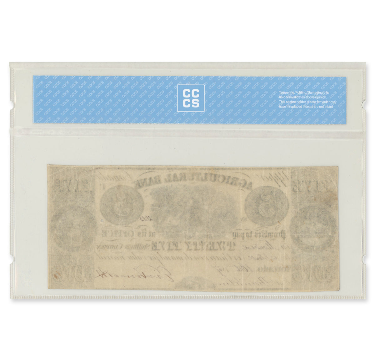 $5 1837 20-12-04-08 Agricultural Bank Franklin-Truscott CCCS VF-20