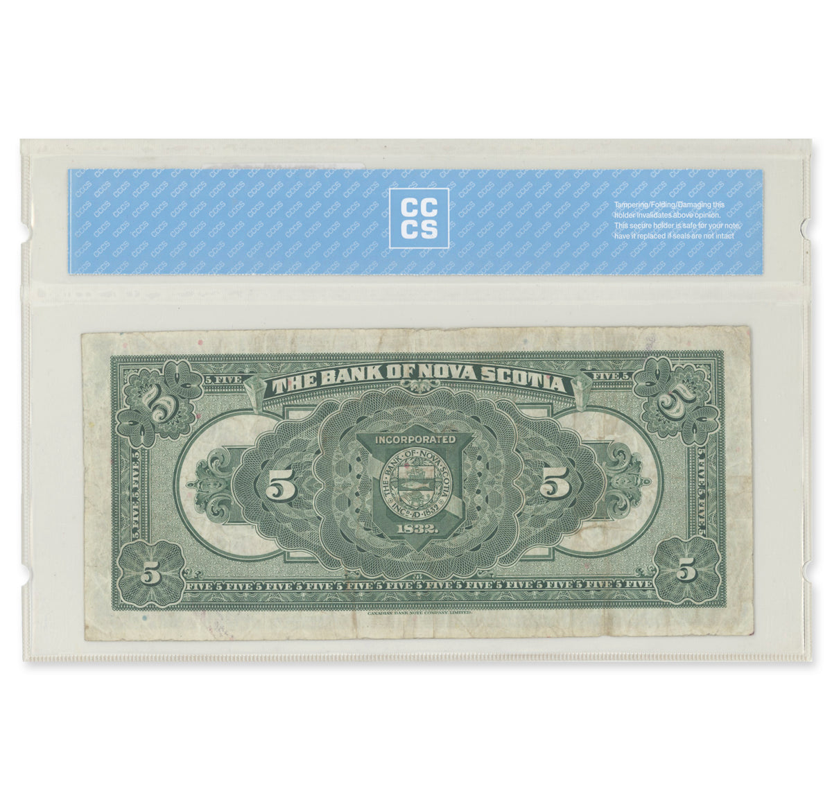 $5 1929 550-34-02 Bank of Nova Scotia Moore-McLeod CCCS VF-25