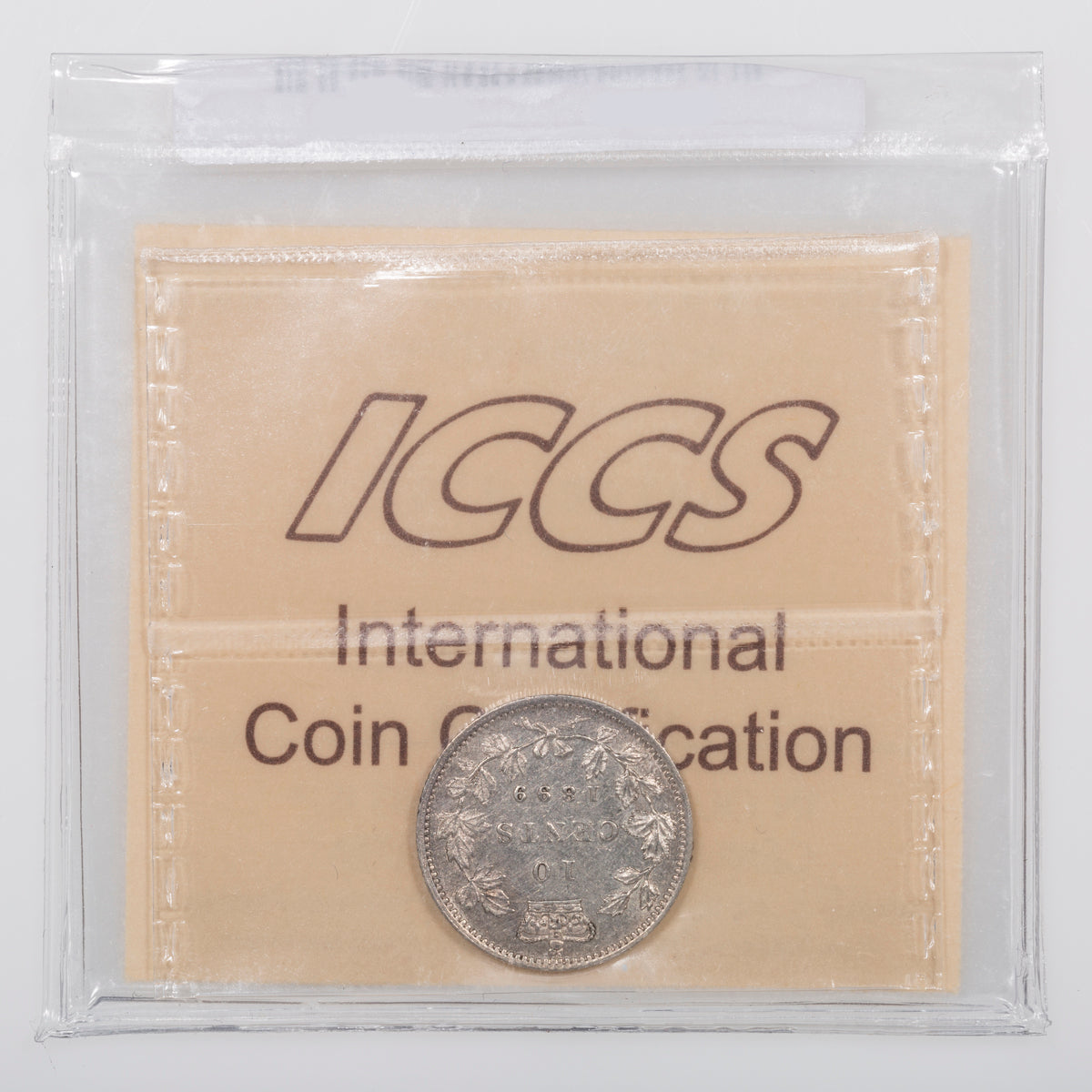 10 Cent 1899 Large 9 ICCS EF-40