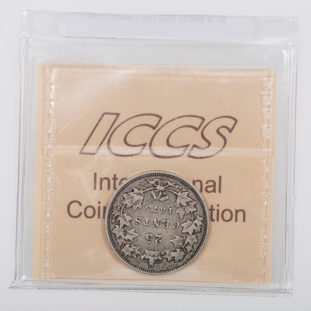 25 Cent 1875H ICCS F-12
