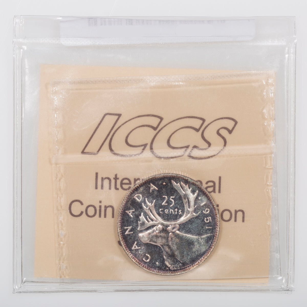 25 Cent 1951 Low Relief ICCS PL-66