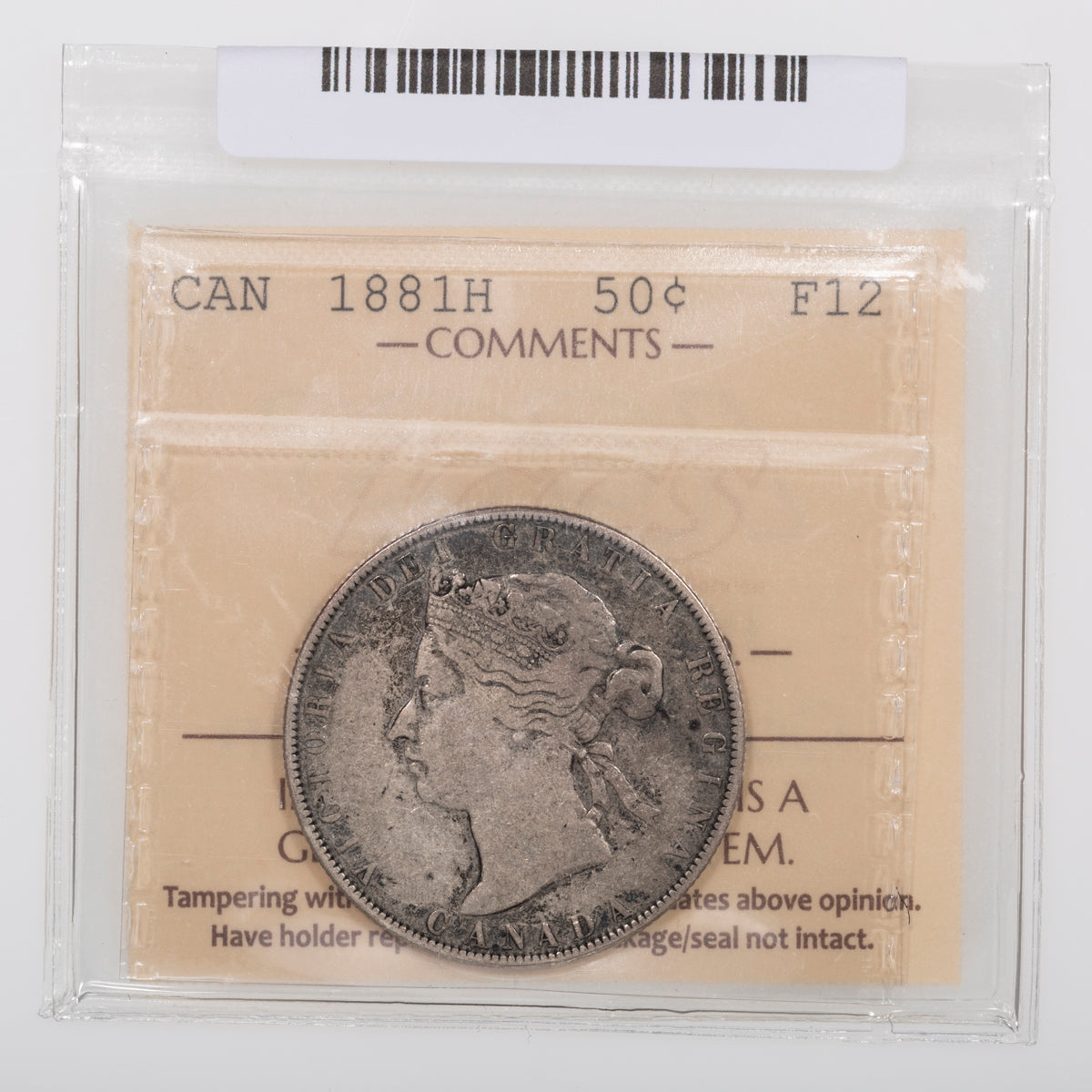 50 Cent 1881H ICCS F-12