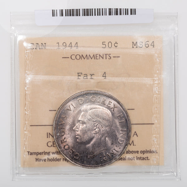 50 Cent 1944 Far 4 ICCS MS-64