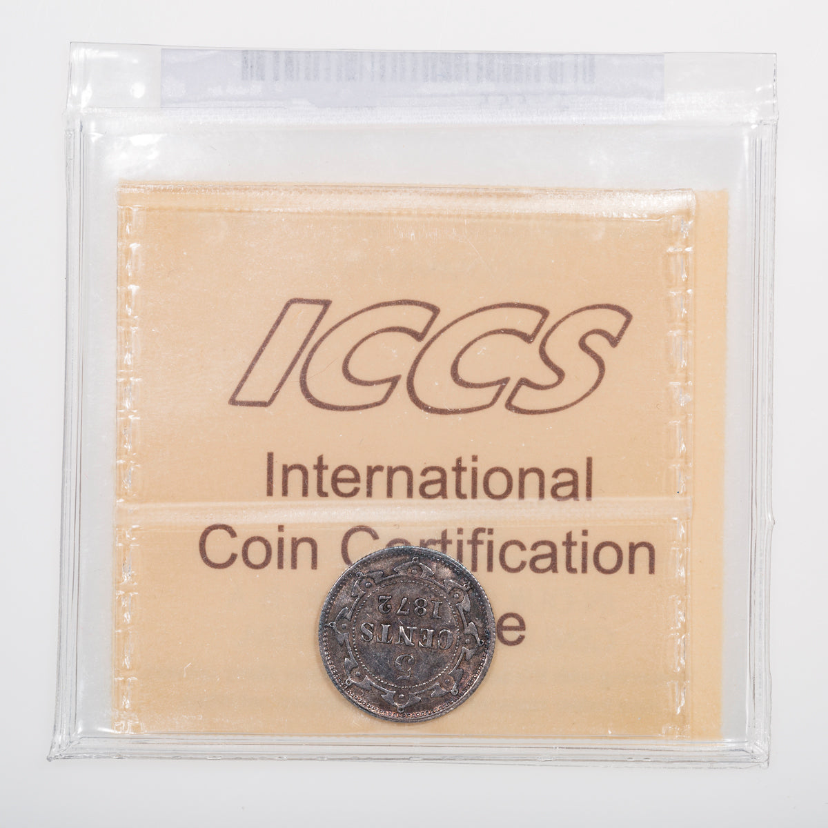 NFLD 5 Cent 1872H ICCS AU-55