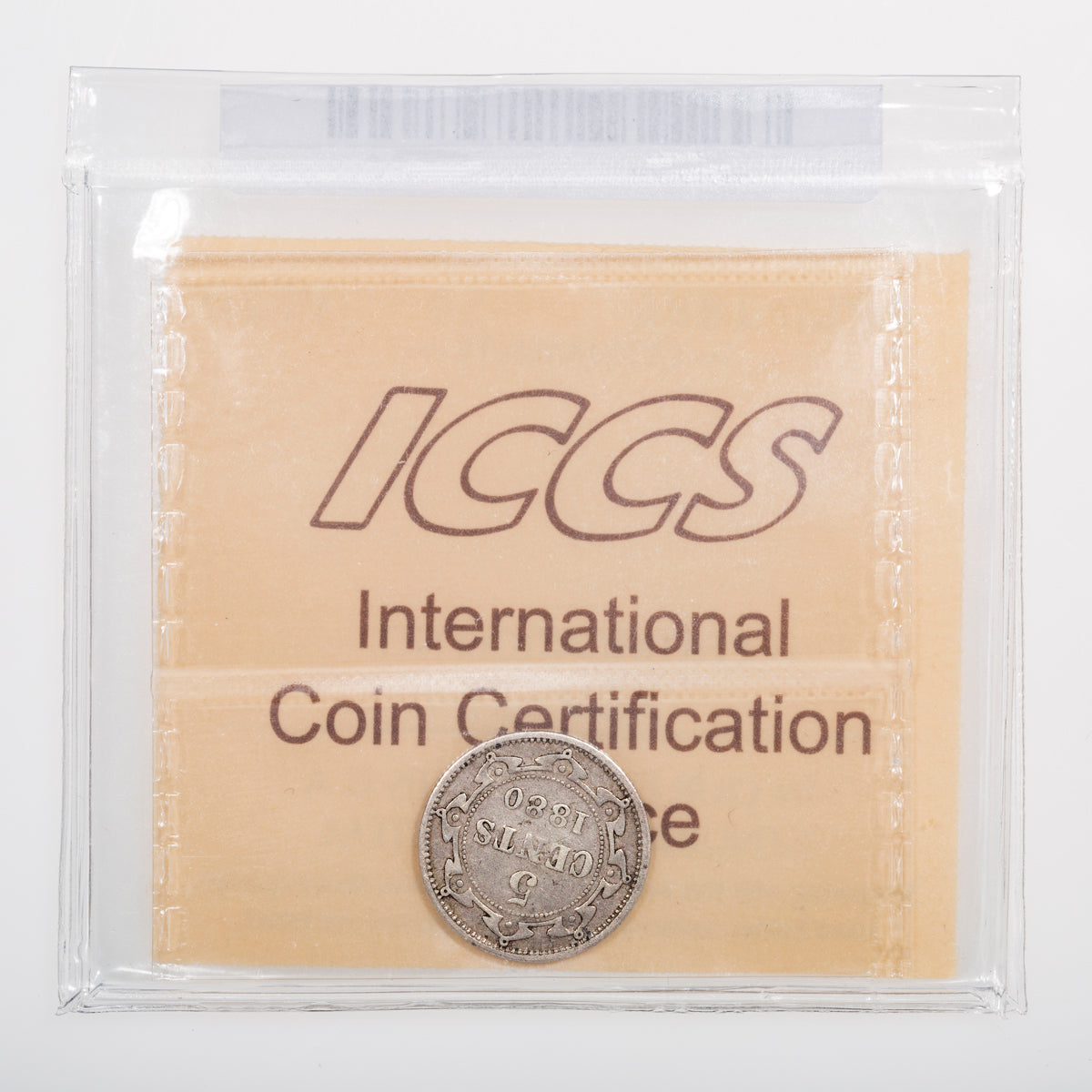 NFLD 5 Cent 1880 ICCS VF-20