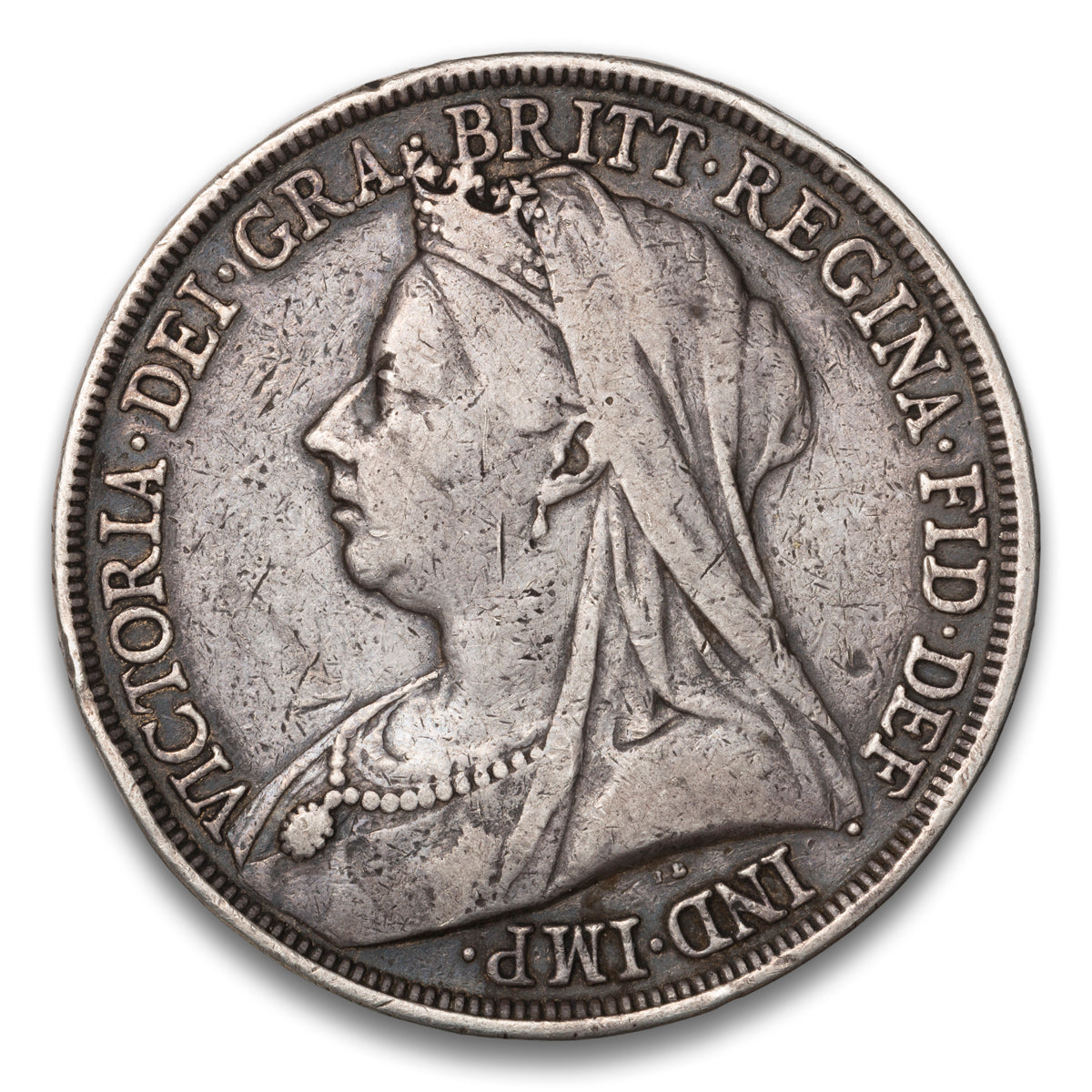 Great Britain Silver 1 Crown 1893 LVI