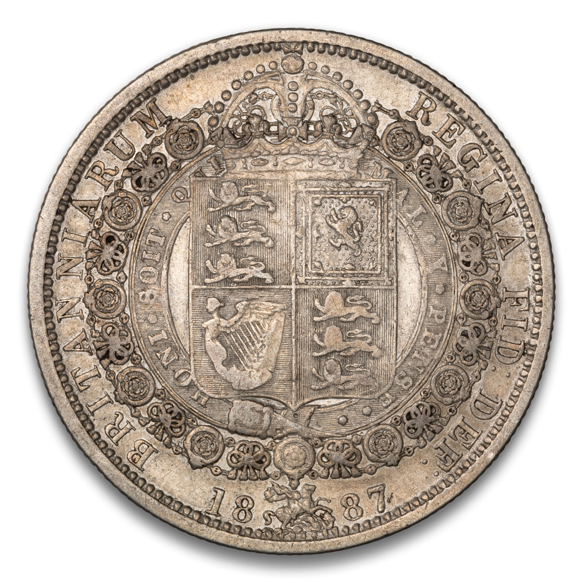 Great Britain Silver 1/2 Crown 1887