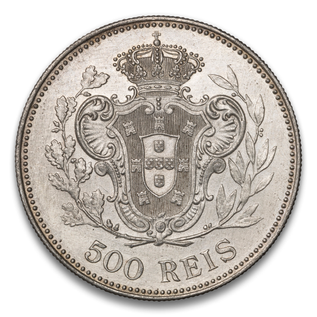 Portugal Silver 500 Reis 1908