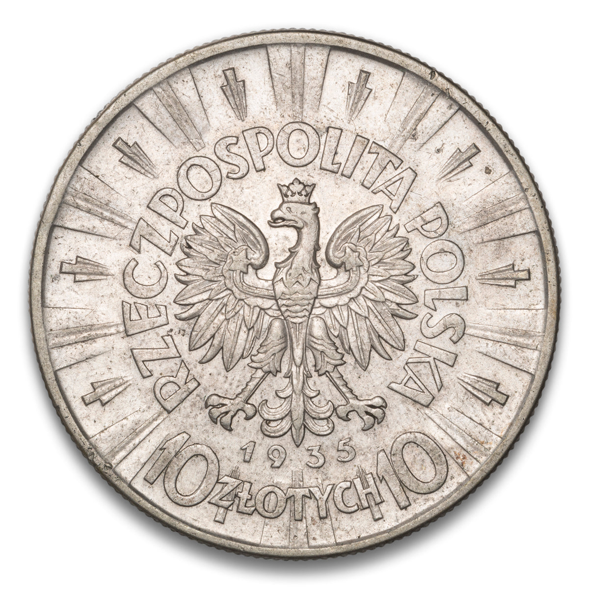 Poland Silver 10 Zlotych 1935