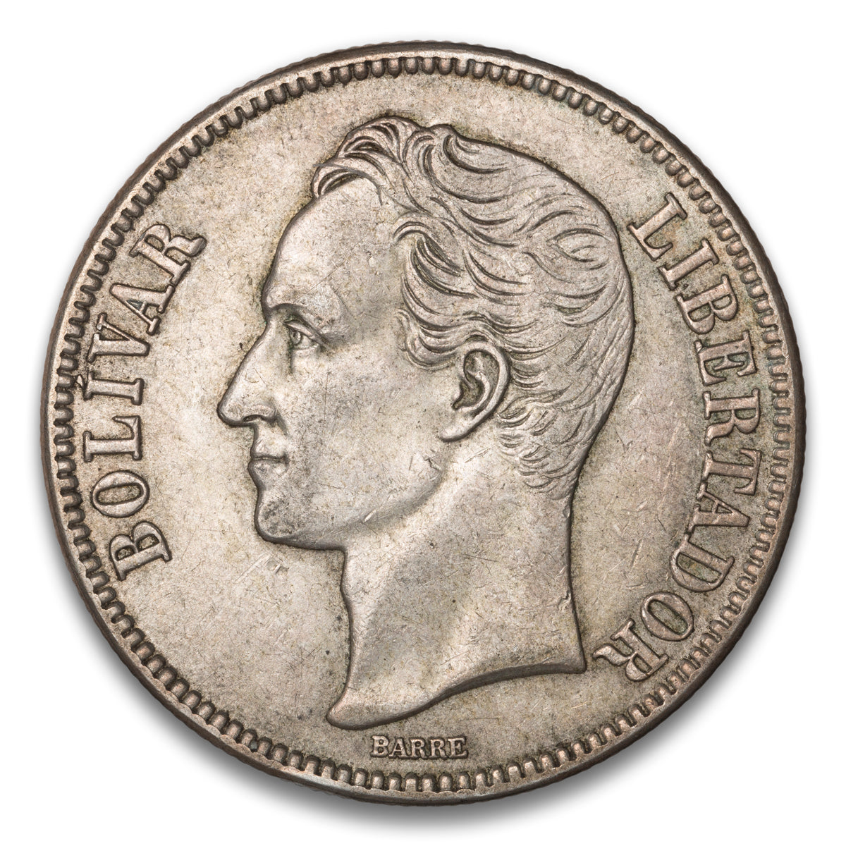 Venezuela Silver 5 Bolivares 1936