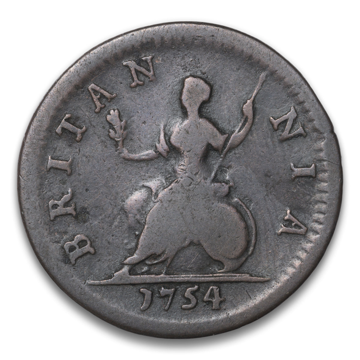 Great Britain Base 1 Farthing 1754