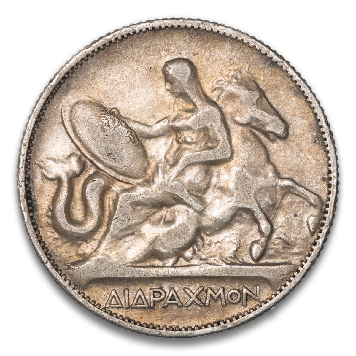 Greece Silver 2 Drachmai 1911