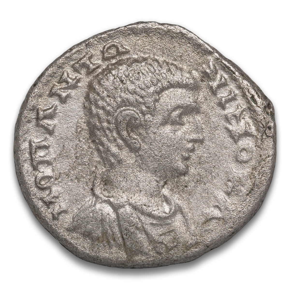 Ancient Roman Diadumenian as Caesar Silver Tetradrachm 217-218 AD Caesarea Maritima, Judaea mint