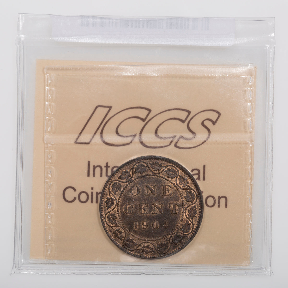 1 Cent 1904 ICCS MS-60 Trace Red