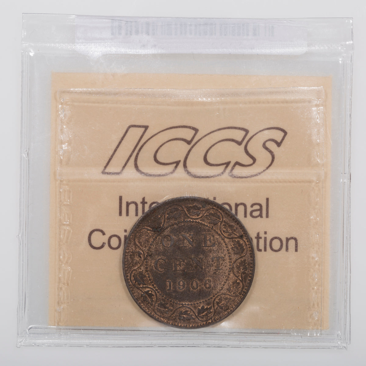 1 Cent 1906 ICCS MS-62 Trace Red