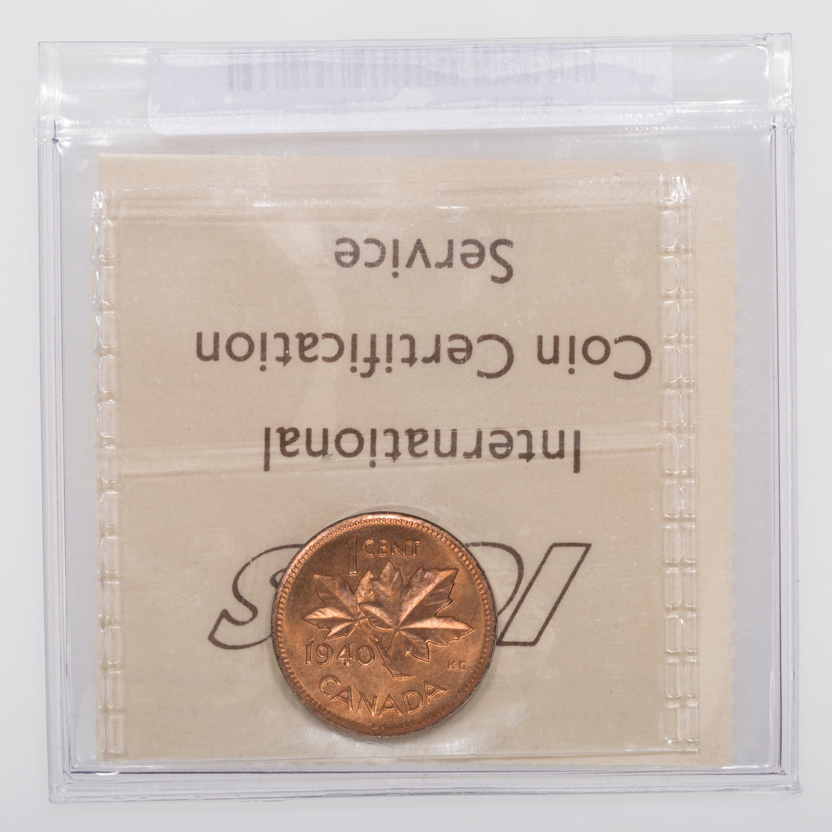 1 Cent 1940 ICCS MS-64 Red