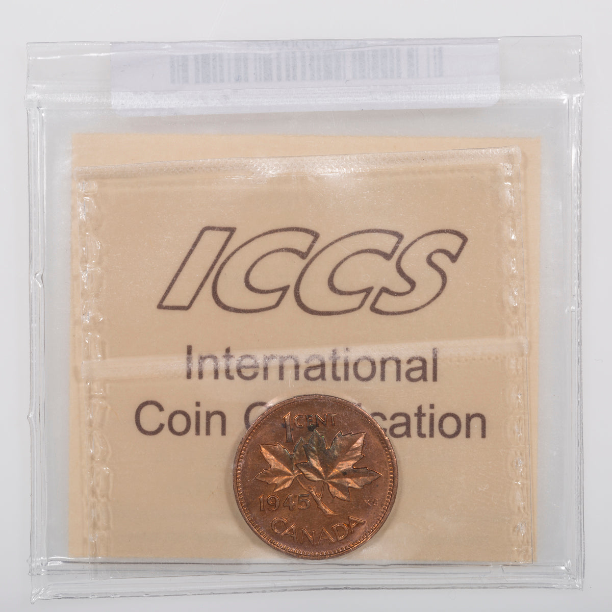 1 Cent 1945 ICCS MS-64 Red & Brown