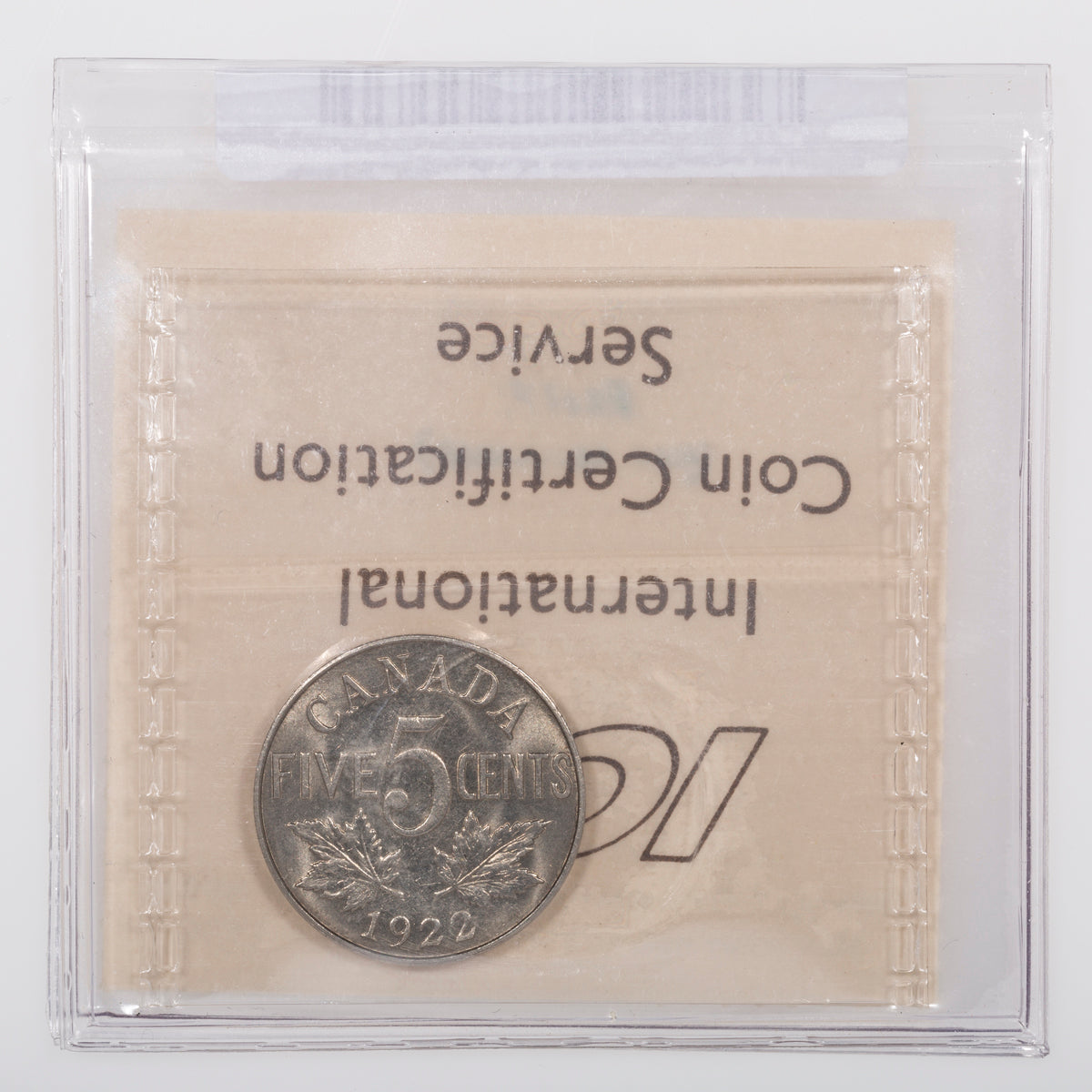 5 Cent 1922 ICCS MS-60