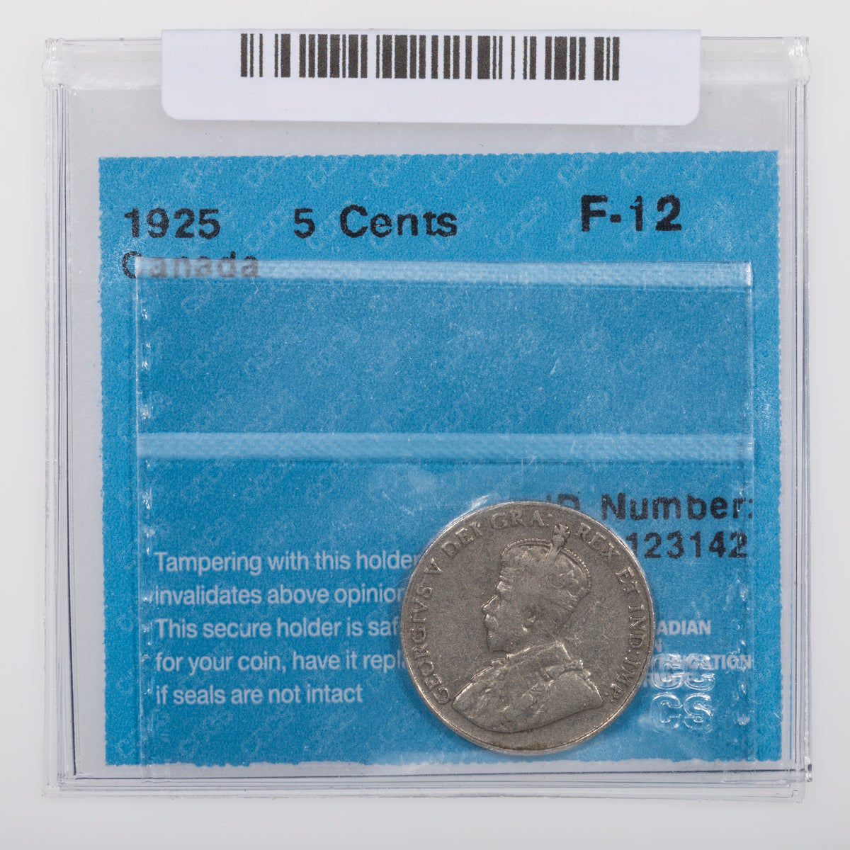 5 Cent 1925 CCCS F-12