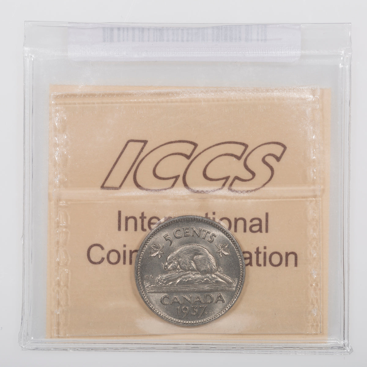 5 Cent 1937 ICCS MS-64