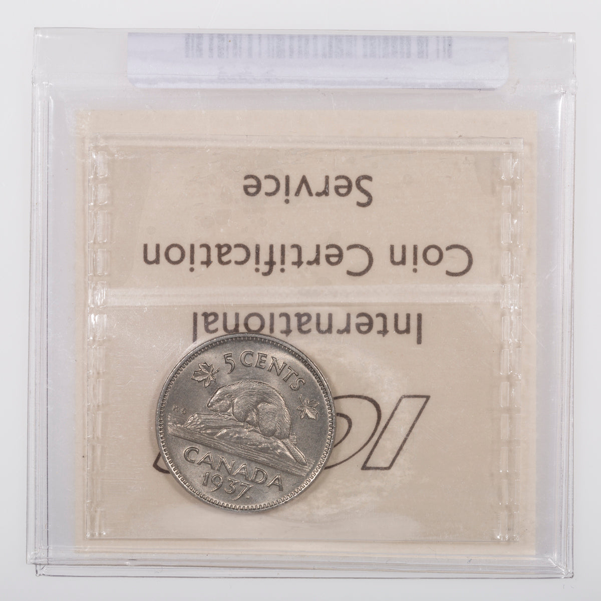 5 Cent 1937 ICCS MS-63