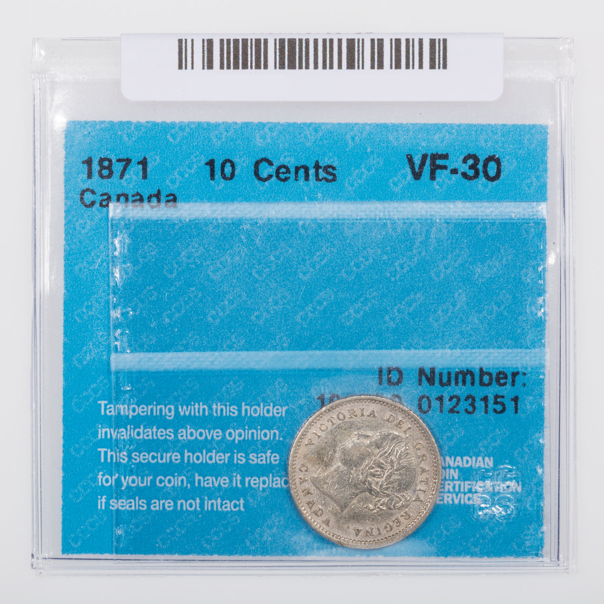 10 Cent 1871 CCCS VF-30