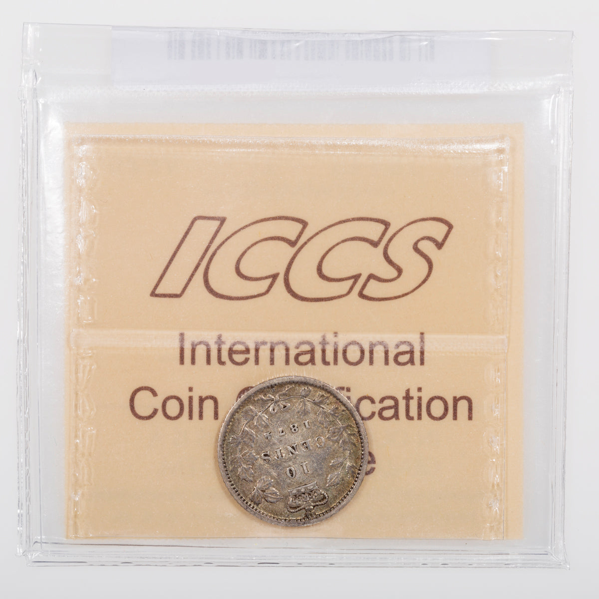 10 Cent 1874H ICCS VF-20