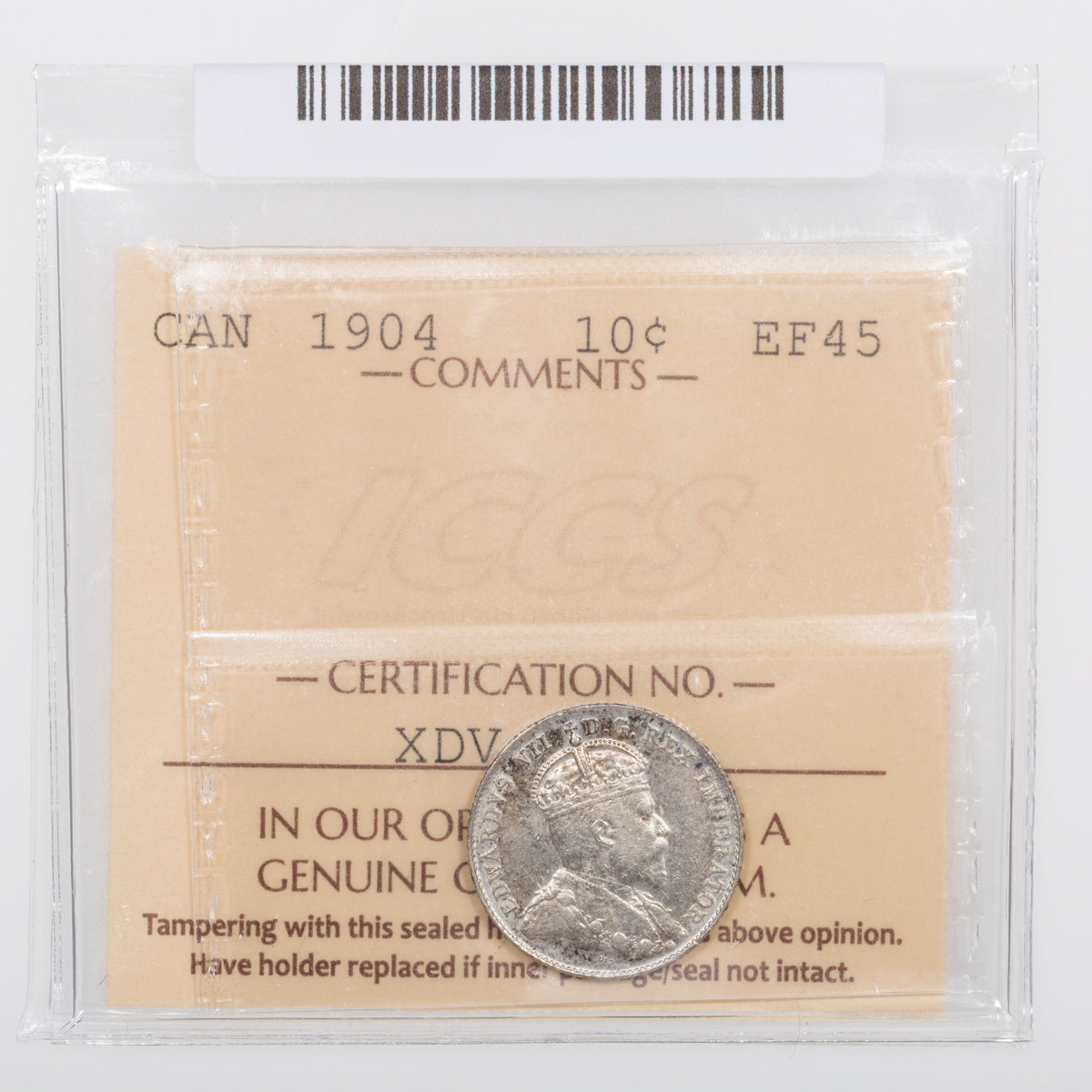 10 Cent 1904 ICCS EF-45