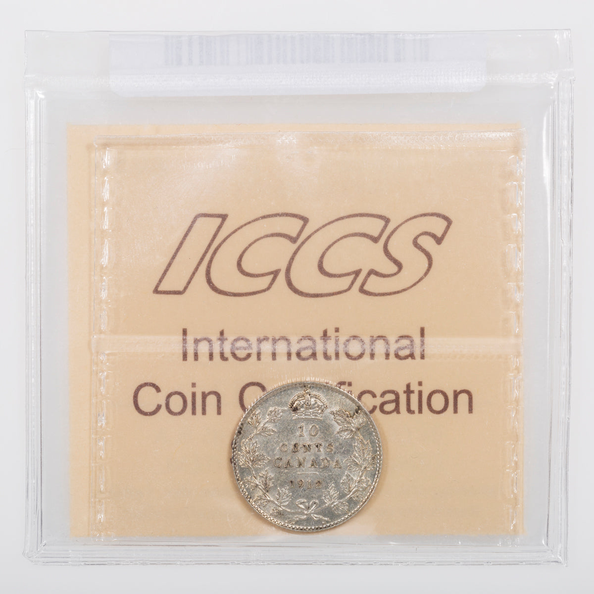 10 Cent 1912 ICCS AU-50