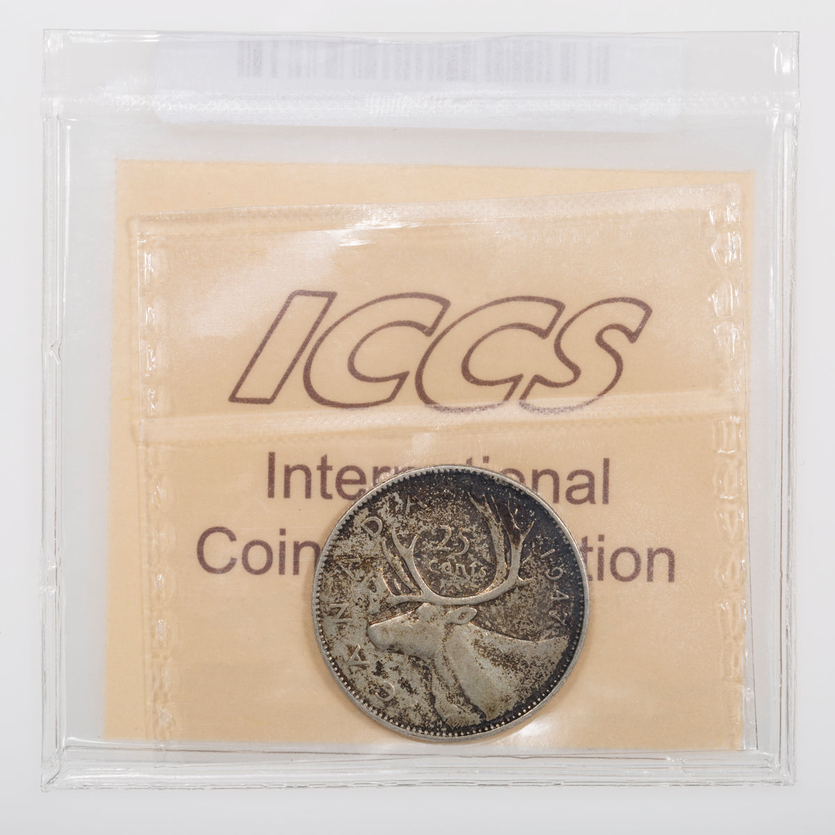 25 Cent 1947 Dot ICCS F-15