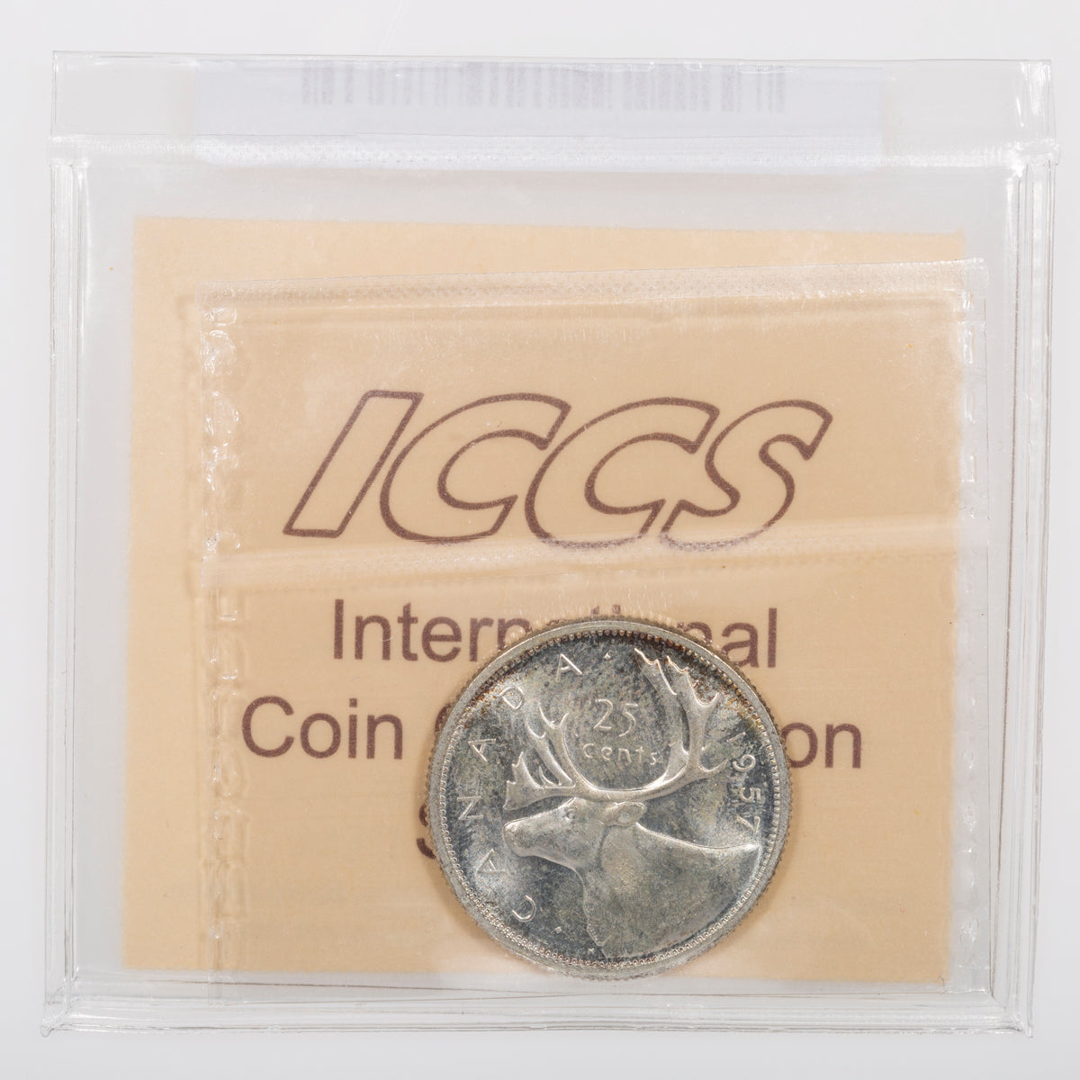 25 Cent 1957 ICCS MS-65