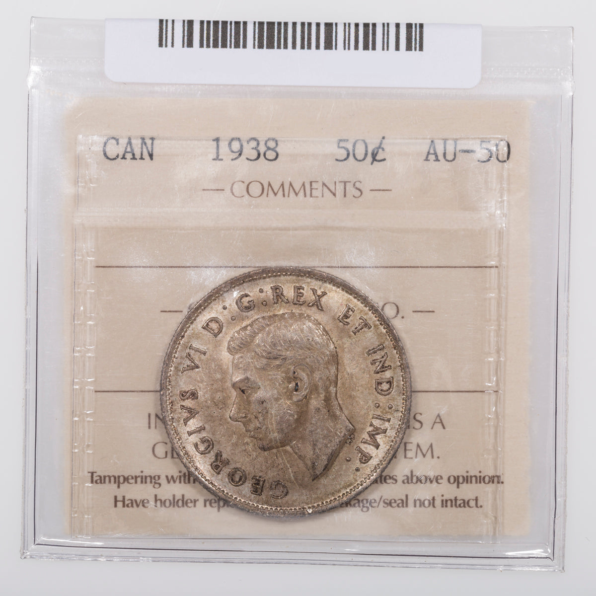 50 Cent 1938 ICCS AU-50